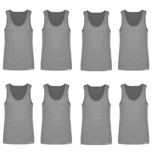 زیرپوش رکابی مردانه برهان تن پوش مدل MEL-01 بسته 8 عددی