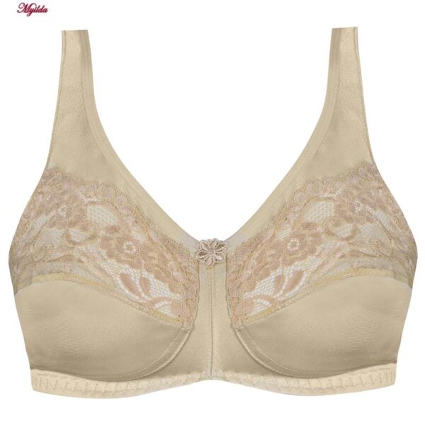 سوتین زنانه پانیذ مدل بدون فنر کد 22207 رنگ کرم