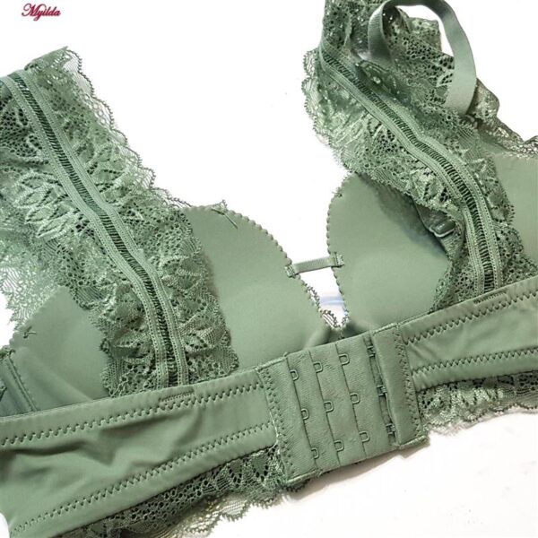 سوتین زنانه بدون فنر ماییلدا مدل پوش آپ بند متحرک کد 5247-833 رنگ سبز