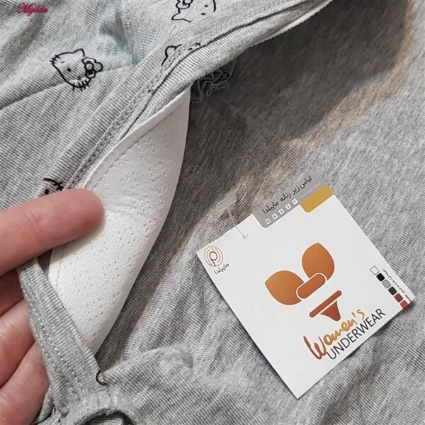 کراپ‌ تی‌شرت آستین کوتاه زنانه ماییلدا مدل کیتی کد 5262-5039 رنگ طوسی