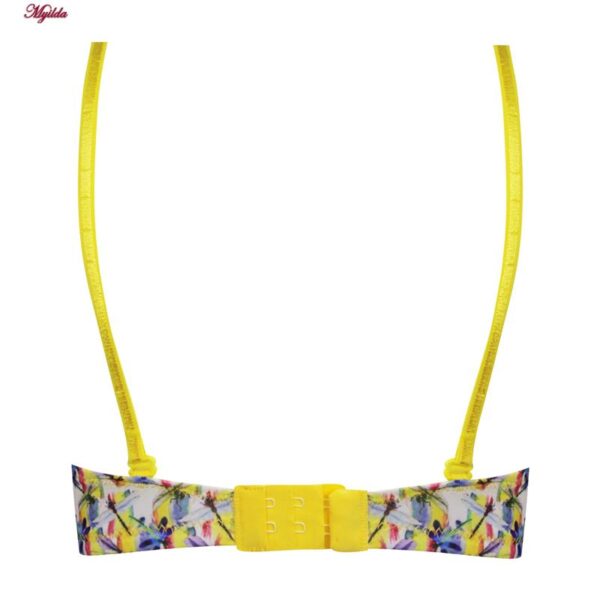 ست شورت و سوتین زنانه لنا ژنکن مدل پوش آپ فنردار کاپ اسفنجی بند متحرک کد 4689-12 رنگ زرد