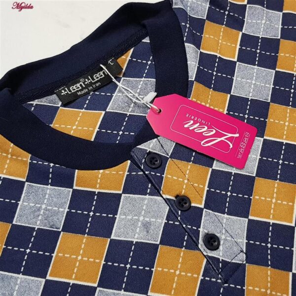 ست تی شرت و شلوار مردانه لین مدل نخ پنبه کد 5197-494