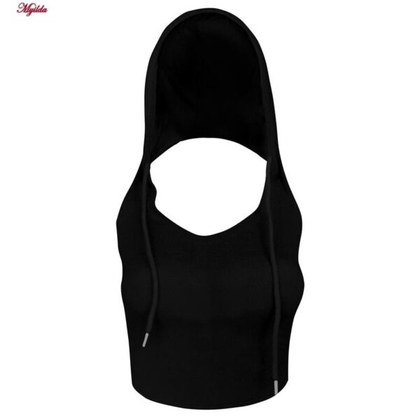 کراپ‌تاپ کلاه دار زنانه ماییلدا مدل 5260-259 رنگ مشکی