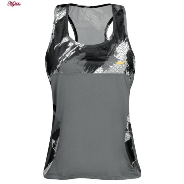 ست تاپ و شلوارک ورزشی زنانه مدل 5215-746P-1 رنگ طوسی به همراه هدبند