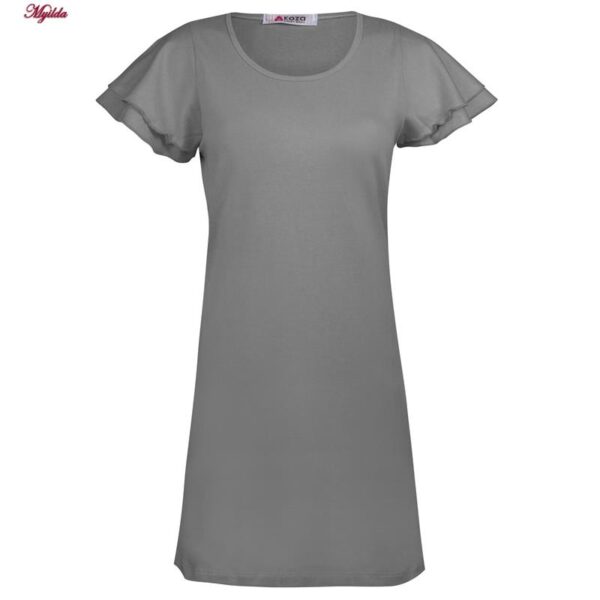 پیراهن یقه گرد زنانه کوزا مدل 9230 رنگ طوسی