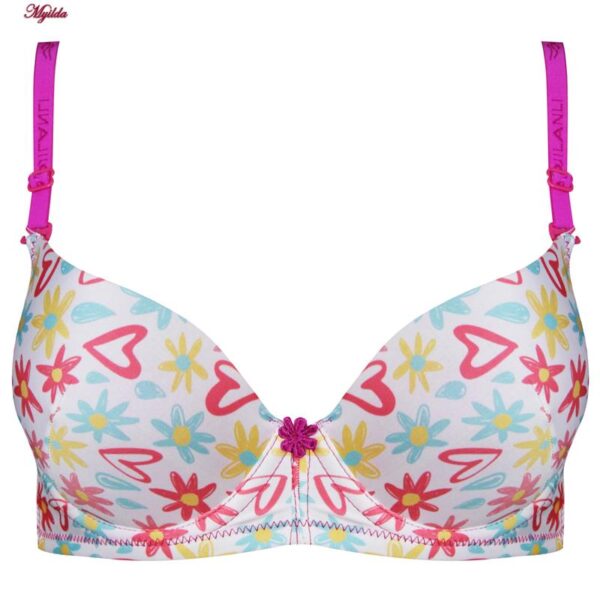 ست شورت و سوتین زنانه لنا ژنکن مدل پوش آپ فنردار کاپ اسفنجی بند متحرک کد 4378-13