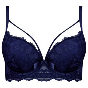 سوتین زنانه فنردار مدل پوش آپ هارنس کد 5249-230 رنگ سرمه ای