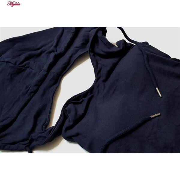 کراپ‌تاپ کلاه دار زنانه ماییلدا مدل 5260-259 رنگ سرمه ای