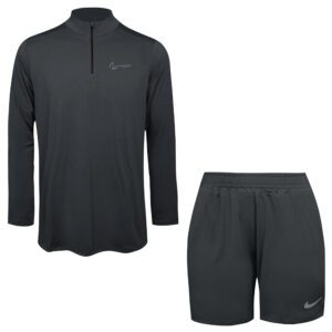 ست تی‌شرت و شلوارک ورزشی مردانه مدل 5222-680p رنگ خاکستری