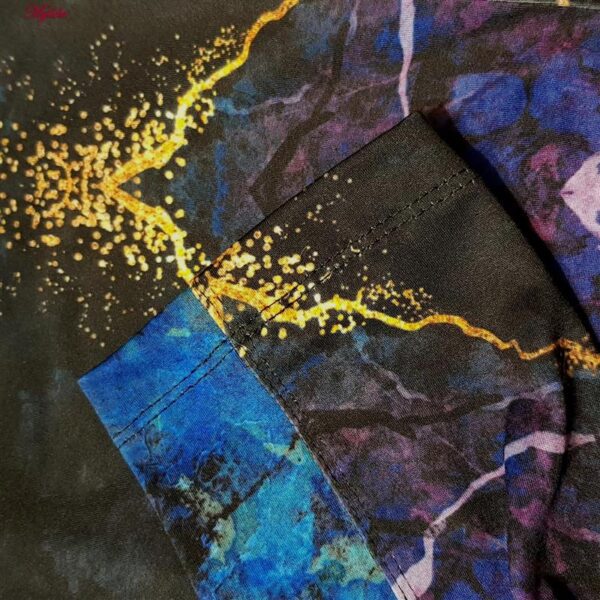 ست گرمکن و شلوار ورزشی زنانه مدل یقه زیپدار آبرنگی کد 5220-703