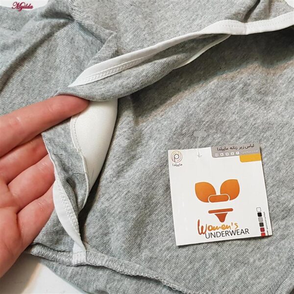 کراپ‌تاپ کلاه دار زنانه ماییلدا مدل 5260-259 رنگ طوسی