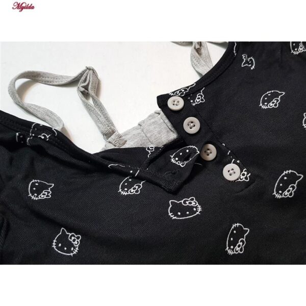 کراپ‌ تی‌شرت آستین کوتاه زنانه ماییلدا مدل کیتی کد 5262-5039 رنگ مشکی