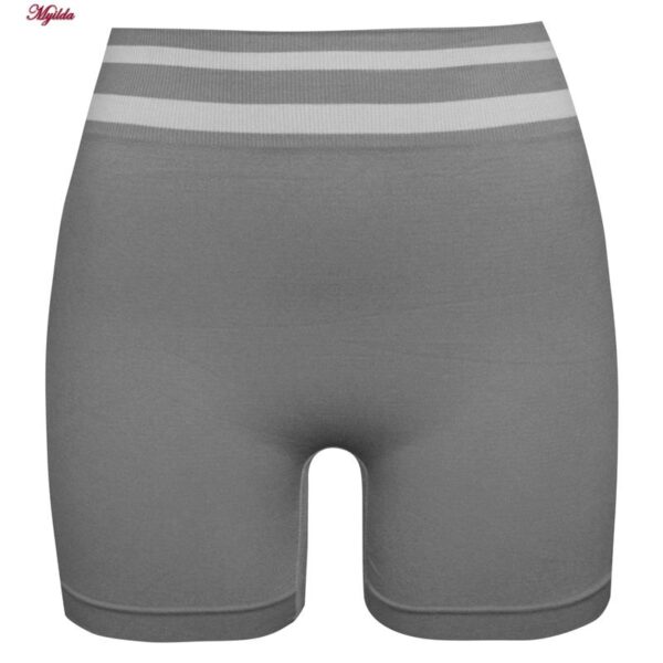 ست نیم تنه و شلوارک ورزشی زنانه ماییلدا مدل زیپ دار پشت چین دار کد 5243-8319 رنگ طوسی