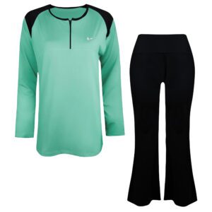 ست سویشرت و شلوار ورزشی زنانه مدل یقه زیپدار کد 5216-685p