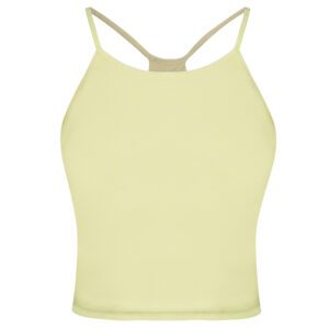 کراپ‌تاپ زنانه ماییلدا مدل پد ثابت کد 5258-241 رنگ لیمویی