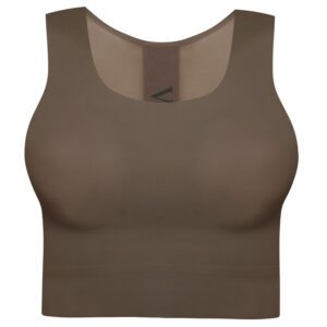 کراپ‌تاپ زنانه مدل لیزری پشت توری کد 5254-5502 رنگ قهوه ای