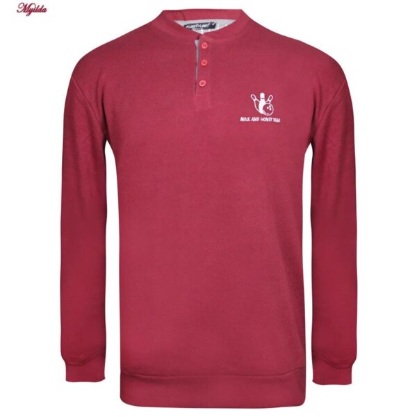 ست سویشرت و شلوار مردانه لین مدل 5197-496 رنگ زرشکی