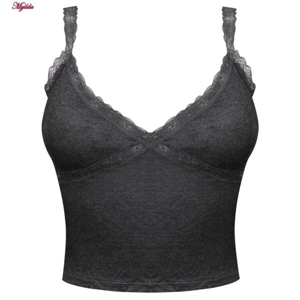 کراپ‌تاپ زنانه ماییلدا مدل 5264-709 رنگ خاکستری تیره