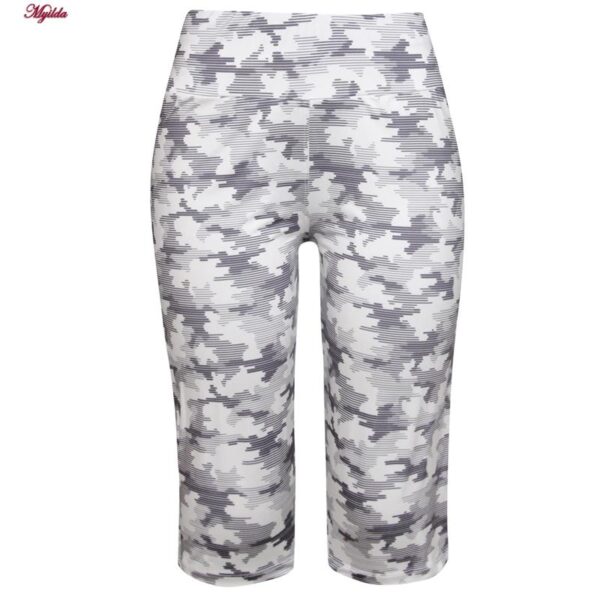 ست تاپ و شلوارک ورزشی زنانه مدل 5215-746P رنگ طوسی به همراه هدبند