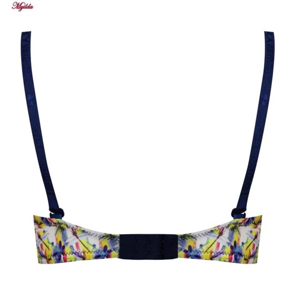 ست شورت و سوتین زنانه لنا ژنکن مدل پوش آپ فنردار کاپ اسفنجی بند متحرک کد 4689-13 رنگ سرمه ای