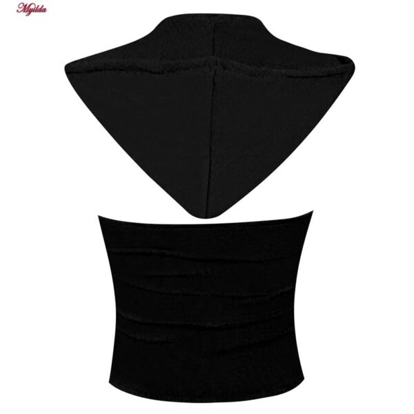 کراپ‌تاپ کلاه دار زنانه ماییلدا مدل 5260-259 رنگ مشکی