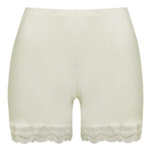 شورت زنانه پادار ماییلدا مدل لبه گیپوری کد 5251-A402 رنگ کرم