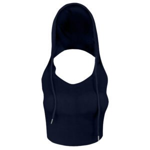 کراپ‌تاپ کلاه دار زنانه ماییلدا مدل 5260-259 رنگ سرمه ای