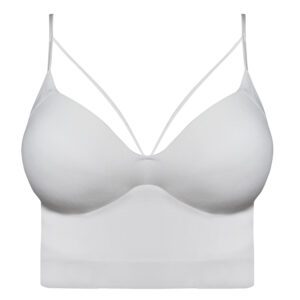 نیم تنه ورزشی زنانه ماییلدا مدل پد ثابت کد 5252-2105 رنگ سفید