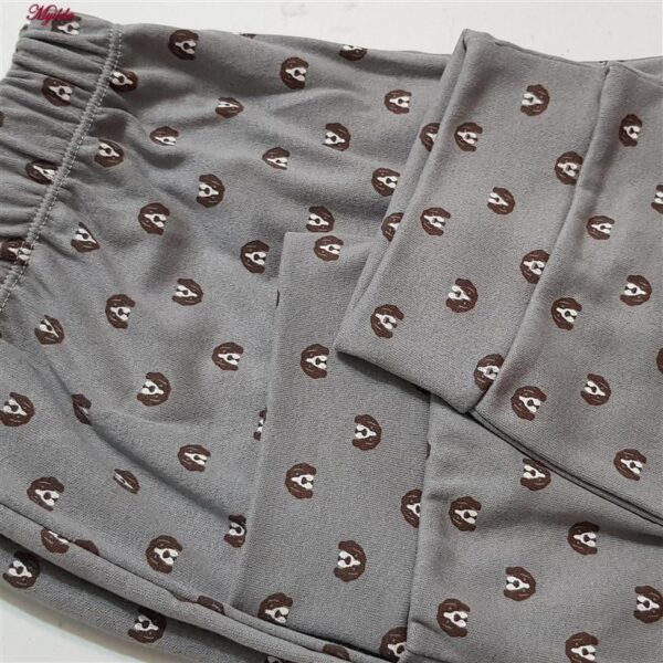 ست تی شرت آستین بلند و شلوار مردانه لین مدل نخ پنبه کد 5197-499 رنگ طوسی