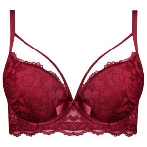 سوتین زنانه فنردار مدل پوش آپ هارنس کد 5249-230 رنگ زرشکی