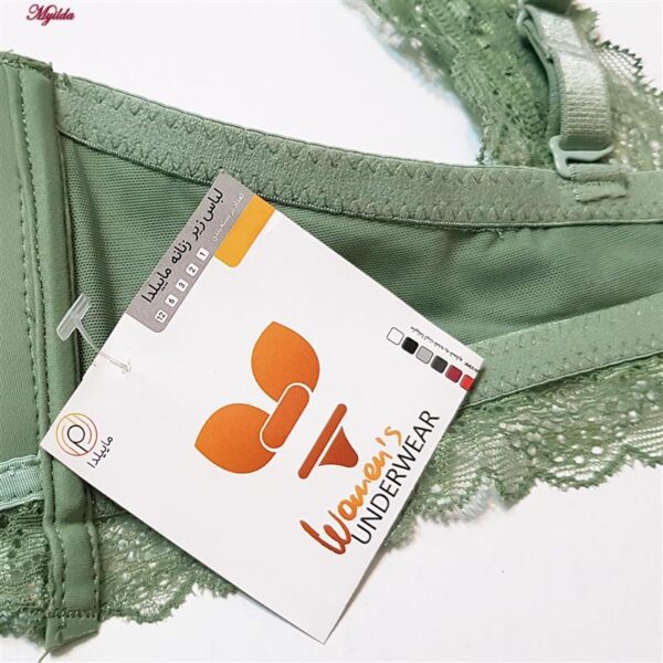سوتین زنانه بدون فنر ماییلدا مدل پوش آپ بند متحرک کد 5247-833 رنگ سبز