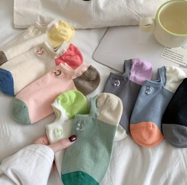 جوراب زیرقوزکی گلدوزی لبخند کد r-1636 - Image 3