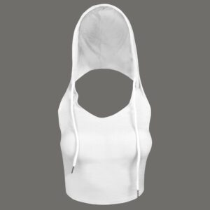 کراپ‌تاپ کلاه دار زنانه ماییلدا مدل 5260-259 رنگ سفید