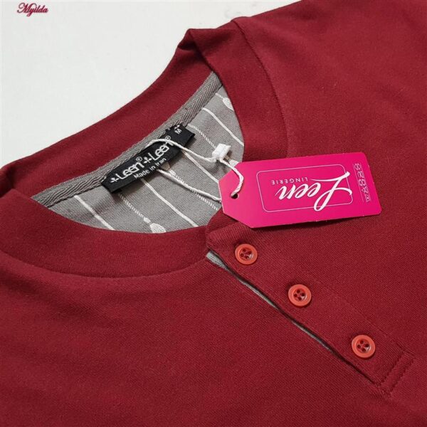 ست سویشرت و شلوار مردانه لین مدل 5197-496 رنگ زرشکی