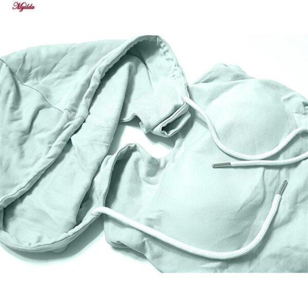 کراپ‌تاپ کلاه دار زنانه ماییلدا مدل 5260-259 رنگ آبی