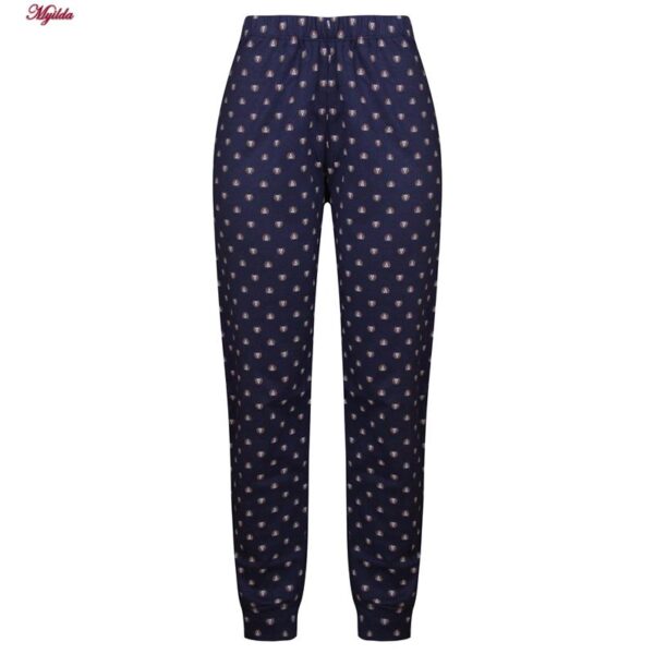 ست تی شرت آستین بلند و شلوار مردانه لین مدل نخ پنبه کد 5197-499 رنگ سرمه ای