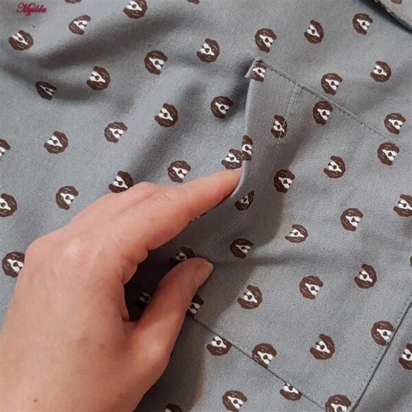 ست پیراهن و شلوار مردانه لین مدل نخ پنبه جلو دکمه دار کد 5197-495 رنگ طوسی