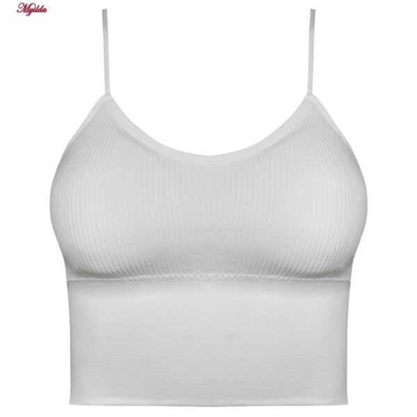 کراپ‌تاپ زنانه ماییلدا مدل پد متحرک کد 5250-175 رنگ سفید