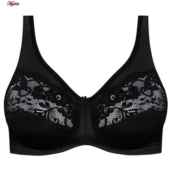 سوتین زنانه پانیذ مدل بدون فنر کد 22207 رنگ مشکی