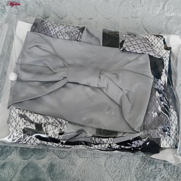 ست تی شرت و شلوار ورزشی زنانه مدل 5231-734p رنگ طوسی به همراه هدبند