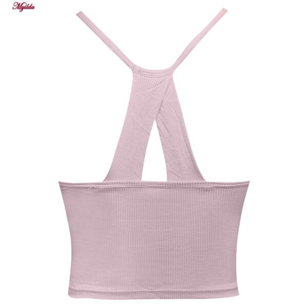 کراپ‌تاپ زنانه ماییلدا مدل پد ثابت کد 5258-241 رنگ یاسی