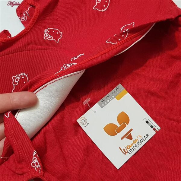 کراپ‌ تی‌شرت آستین کوتاه زنانه ماییلدا مدل کیتی کد 5262-5039 رنگ قرمز