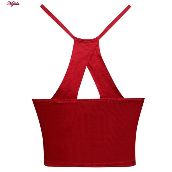 کراپ‌تاپ زنانه ماییلدا مدل پد ثابت کد 5258-241 رنگ قرمز