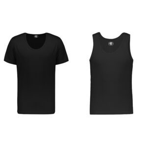 زیرپوش مردانه برهان تن پوش مدل 01-02 رنگ مشکی بسته 2 عددی