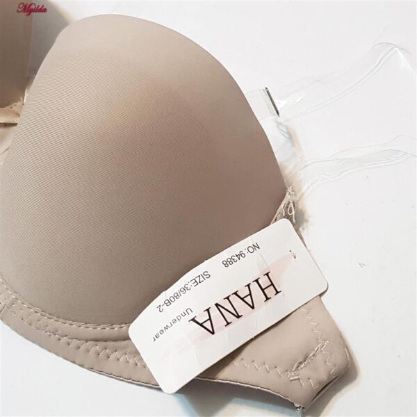 سوتین فنردار زنانه هانا مدل بند نامرئی کد 5266-94388 رنگ نسکافه ای