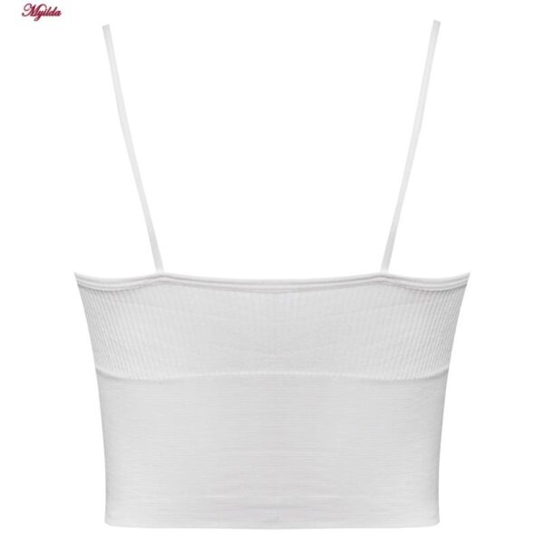 کراپ‌تاپ زنانه ماییلدا مدل پد متحرک کد 5250-175 رنگ سفید