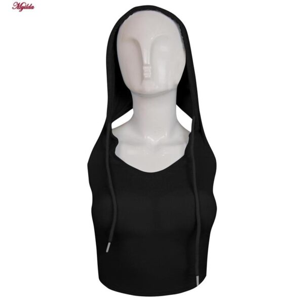 کراپ‌تاپ کلاه دار زنانه ماییلدا مدل 5260-259 رنگ مشکی