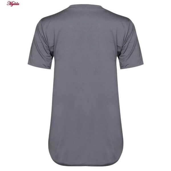 ست تی شرت و شلوار ورزشی زنانه مدل 5231-734p رنگ خاکستری به همراه هدبند