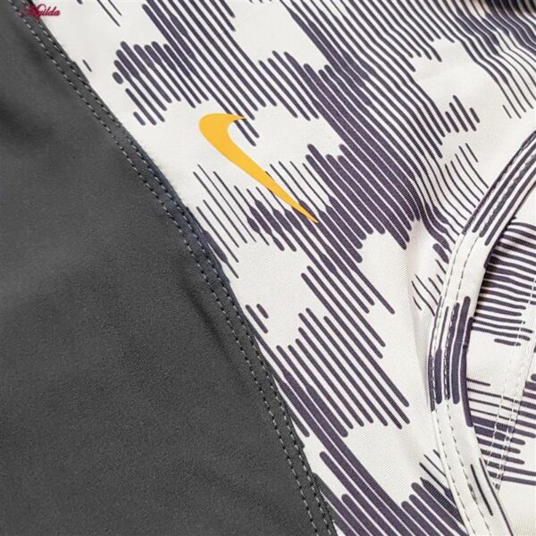 ست تاپ و شلوارک ورزشی زنانه مدل 5215-746P رنگ طوسی به همراه هدبند