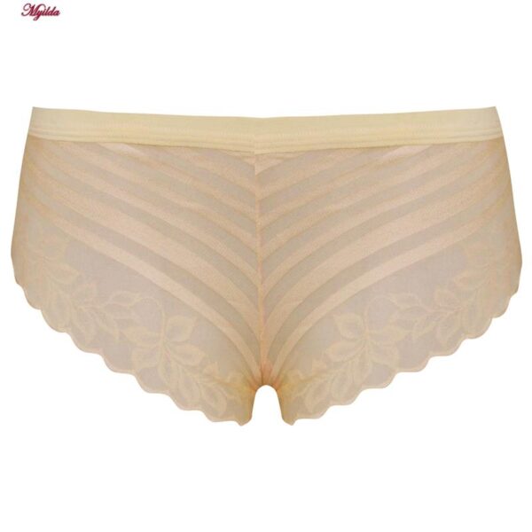 شورت زنانه ماییلدا مدل گیپور گلدار کد 5232 رنگ کرم